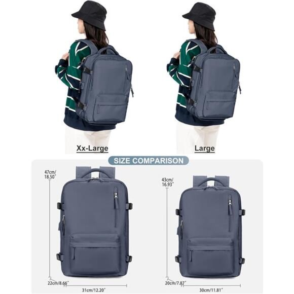 Large Travel Backpack Bag for Women Men,Carry on Backpack,17 Inch Laptop Bag - Picture 2 of 7